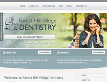 Tablet Screenshot of foresthillvillagedentistry.com